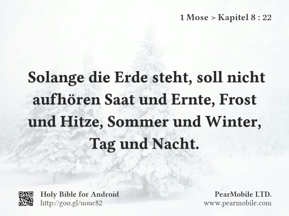 1 Mose, Kapitel 8:22